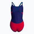 Costum de înot dintr-o bucată pentru femei arena Team Stripe Super Fly Back One Piece roșu-albastru 001195/477 2