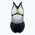 Costum de baie o piesă pentru femei arena One Placed Print One Piece negru și galben 001191 2