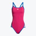 Costum de înot dintr-o bucată pentru femei arena Team Stripe Super Fly Back One Piece roz  001195/970