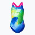 Costum de baie o piesă pentru copii Arena Pro Back Placement albastru-verde 005088