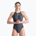 Costum de înot dintr-o bucată pentru femei arena Icons Fast Back Panel szary 005043/551 5