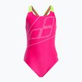 Costum de înot dintr-o bucată pentru copii arena Swim Pro Back Logo roz 005539/760