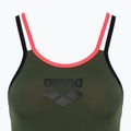 Costum de baie dintr-o singură piesă pentru femei arena One Double Cross Back One Piece dark sage/black/fluo red 3