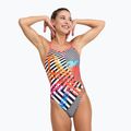 Costum de baie dintr-o bucată pentru femei Arena Crazy Octopus Swimsuit Lace Back colorat 4