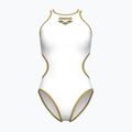 Costum de baie întreg pentru femei Arena One Biglogo One Piece white/gold