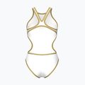 Costum de baie întreg pentru femei Arena One Biglogo One Piece white/gold 2