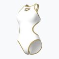 Costum de baie întreg pentru femei Arena One Biglogo One Piece white/gold 3