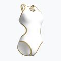 Costum de baie întreg pentru femei Arena One Biglogo One Piece white/gold 4