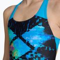 Costum de baie o piesă pentru copii arena Multi Pixels New Swim Pro Back negru/turcoaz 5