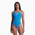 Costum de baie dintr-o singură piesă pentru femei arena One Double Cross Back One Piece turquoise/fluo pink/soft green 6