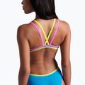 Costum de baie dintr-o singură piesă pentru femei arena One Double Cross Back One Piece turquoise/fluo pink/soft green 10