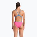 Costum de înot dintr-o piesă pentru femei arena Lace Back Solid shocking pink/blue river 3