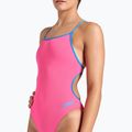 Costum de înot dintr-o piesă pentru femei arena Lace Back Solid shocking pink/blue river 4