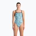 Costum de înot dintr-o piesă pentru femei arena Escape Challenge Back black/water blue multi