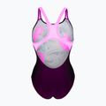 Costum de înot dintr-o piesă pentru femei arena Imaginary Swim Pro Back black/shocking pink/multi 2
