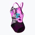 Costum de înot dintr-o piesă pentru femei arena Imaginary Swim Pro Back black/shocking pink/multi 3