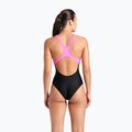 Costum de înot dintr-o piesă pentru femei arena Imaginary Swim Pro Back black/shocking pink/multi 7