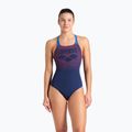 Costum de înot dintr-o piesă pentru femei arena Foggy Dots Swim Pro Back navy / blue cosmo