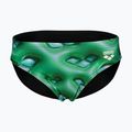 Slip de înot pentru copii arena Foam Swim Briefs black/soft green multi