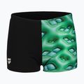 Boxeri de înot pentru copii arena Foam Swim Short black/soft green multi