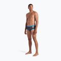 Boxeri de înot pentru bărbați arena One Low Waist Short Big Logo asphalt/turquise 2