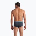 Boxeri de înot pentru bărbați arena One Low Waist Short Big Logo asphalt/turquise 3