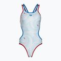 Costum de baie dintr-o singură piesă pentru femei arena One Fireflow Double Cross red/blue river/white multi