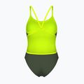 Costum de înot dintr-o piesă pentru femei arena Lace Back Solid dark sage/artic lime 2