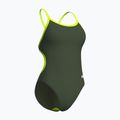 Costum de înot dintr-o piesă pentru femei arena Lace Back Solid dark sage/artic lime 3