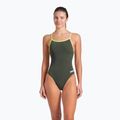 Costum de înot dintr-o piesă pentru femei arena Lace Back Solid dark sage/artic lime 5