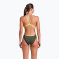 Costum de înot dintr-o piesă pentru femei arena Lace Back Solid dark sage/artic lime 7