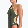 Costum de înot dintr-o piesă pentru femei arena Lace Back Solid dark sage/artic lime 8