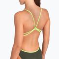 Costum de înot dintr-o piesă pentru femei arena Lace Back Solid dark sage/artic lime 9