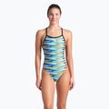 Costum de baie dintr-o piesă pentru femei arena Racing Stripe Xcriss Cross black multi/black 5