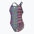 Costum de baie dintr-o piesă pentru femei arena Racing Stripe Xcriss Cross navy multi/navy 4