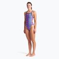 Costum de baie dintr-o piesă pentru femei arena Racing Stripe Xcriss Cross navy multi/navy 6