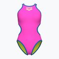 Costum de baie întreg pentru femei arena One Biglogo One Piece shocking pink/blue river