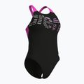 Costum de baie întreg pentru femei arena Flowing V Back black/shocking pink 3