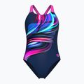 Costum de baie întreg pentru femei arena Bloom Swim Pro Back Lb multi navy/navy/shocking pink