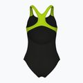 Costum de baie întreg pentru copii arena Sound Track Swim Pro Back black/artic lime 2