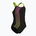 Costum de baie întreg pentru copii arena Sound Track Swim Pro Back black/artic lime 3
