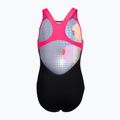 Costum de baie întreg pentru copii arena Dots Swim Pro Back black multi/black/shocking pink 2