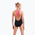 Costum de baie întreg pentru copii arena Dots Swim Pro Back black multi/black/shocking pink 7