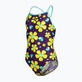 Costum de baie întreg pentru copii arena Spring Lightdrop Back plum multi/water 3