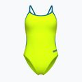 Costum de baie întreg pentru femei Arena Lace Back Solid artic lime/blue cosmo