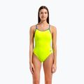 Costum de baie întreg pentru femei Arena Lace Back Solid artic lime/blue cosmo 5