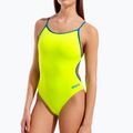 Costum de baie întreg pentru femei Arena Lace Back Solid artic lime/blue cosmo 8
