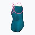 Costum de baie întreg pentru copii arena Light Drop Solid deep teel/shocking pink/verbena 4