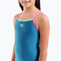 Costum de baie întreg pentru copii arena Light Drop Solid deep teel/shocking pink/verbena 8