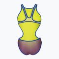 Costum de baie întreg pentru femei arena One Shaded Print Tech One Back artic lime violetta multi/neon blue 2